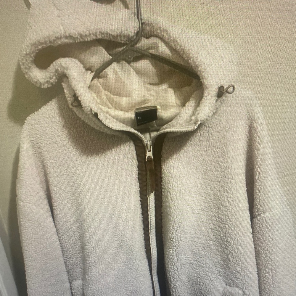 GAP Cream Sherpa Hoodie Jacket